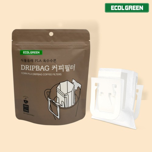 에콜그린 미세플라스틱NO 100% 식물유래 드립백 필터 30매 EB01