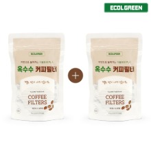 에콜그린 생분해성 옥수수 커피필터(50입) 1-2인용(EG01) 1+1